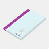 ハッピーブスタイポグラフィかわいい笑顔ユニコーン ポストイット (アングル)