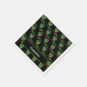 ハッピーブックウォームブラック スタンダードカクテルナプキン (角)