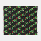 ハッピーブックウォームブラック フリースブランケット (正面(横))