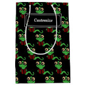 ハッピーブックウォームブラック ミディアムペーパーバッグ (正面)