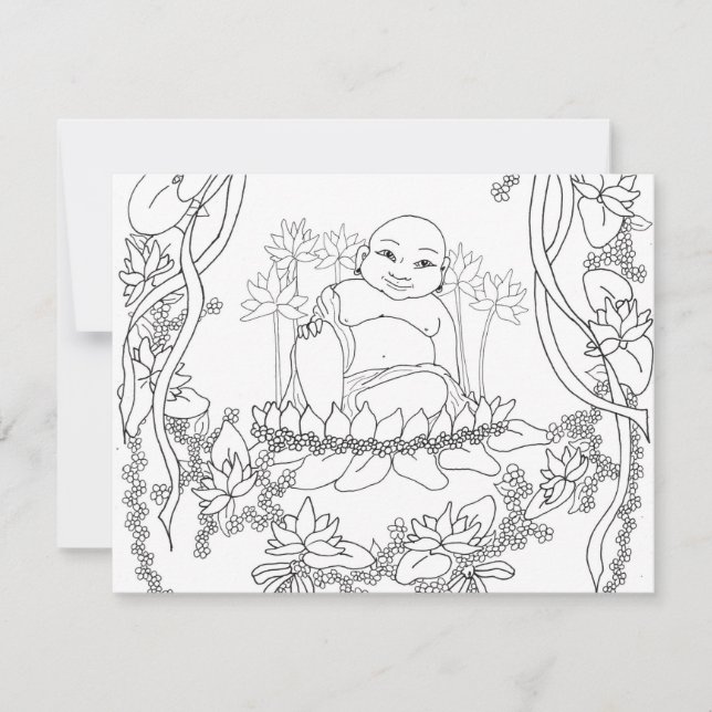 ハッピーブッダと蓮 (正面)