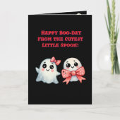 ハッピーブデイかわいい幽霊フォトハロウィンカード カード (正面)