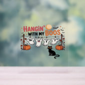 ハッピーブデイ幽霊猫PNG – 可愛不気味いオーバーサイズ アクリルサイン (ニュートラル)