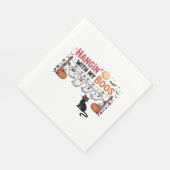 ハッピーブデイ幽霊猫PNG – 可愛不気味いオーバーサイズ スタンダードランチョンナプキン (角)