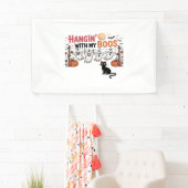 ハッピーブデイ幽霊猫PNG – 可愛不気味いオーバーサイズ 横断幕 (インサイチュ)