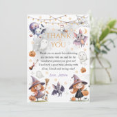 ハッピーブハロウィーンサンキューカード – かわいい幽霊 サンキューカード (スタンド正面)