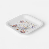 ハッピーブハロウィーン紙プレート – かわいい幽霊 ペーパープレート (傾斜あり)