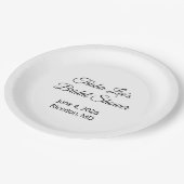 ハッピーブライダルシャワーホワイト ペーパープレート (アングル)