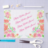 ハッピーブライダルシャワー水カラーバラ 薄葉紙 (クラフト)