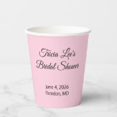 ハッピーブライダルシャワー：ピンク 紙コップ (正面)