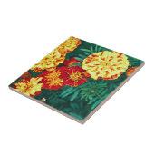 ハッピーブライトマリゴールド花フローラ タイル (側面)