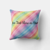 ハッピーブライトレインボーピローカスタム文字 クッション (裏面)