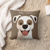 ハッピーブラウンの子犬 クッション (ブランケット)