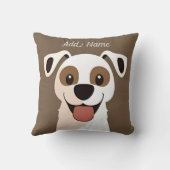 ハッピーブラウンの子犬 クッション (裏面)