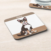 ハッピーブラウンの子犬 コースター (左側)