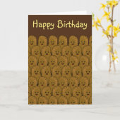 ハッピーブラウンファニー ポテト カード (黄色い花)