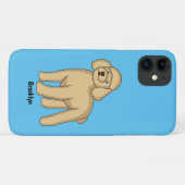 ハッピーブラウンプードル漫画イラストレーション Case-Mate iPhoneケース (裏面(横))