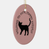 ハッピーブラックキャットぶら下がったズキッチンオーナメント セラミックオーナメント (右)