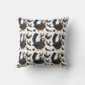 ハッピーブラックバードパターン クッション (裏面)