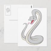 ハッピーブラックマンバヘビ ポストカード (正面/裏面)