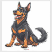 ハッピーブラック&タンドッグ シール (シート)
