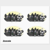 ハッピーブリッツPupsステッカー 楕円形シール (シート)