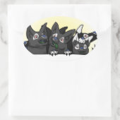 ハッピーブリッツPupsステッカー 楕円形シール (バッグ)