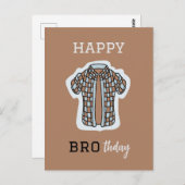 ハッピーブルーデイ誕生日カード ポストカード (正面/裏面)