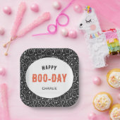 ハッピーブー・デイかわいい幽霊誕生会 ペーパープレート (パーティー)