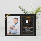 ハッピーブー – トゥデイハロウィーン誕生日 招待状 (スタンド正面)