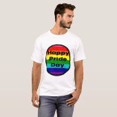 ハッピープライドデイゲイレインボー Tシャツ (正面フル)