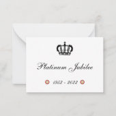 ハッピープラチナジュビリーフォールドグリーティングカード ノートカード (正面)