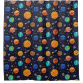 ハッピープラネットシャワーカーテン シャワーカーテン (正面)