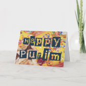 ハッピープリムカラフルユダヤのホリデーカード カード (裏面)