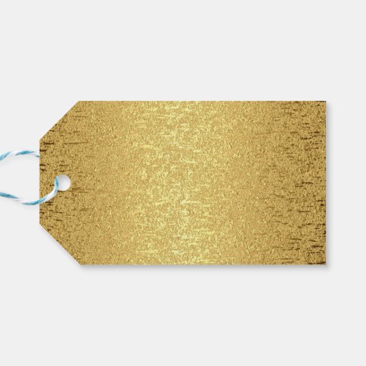 ハッピープリムギフトラベル金ゴールドブラウンフォイル ギフトタグ (裏面横)