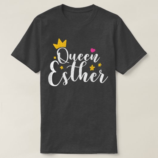 ハッピープリムコスチュームアイディアクイーンエスターヘブライ語ユダヤ人 Tシャツ (デザイン正面)