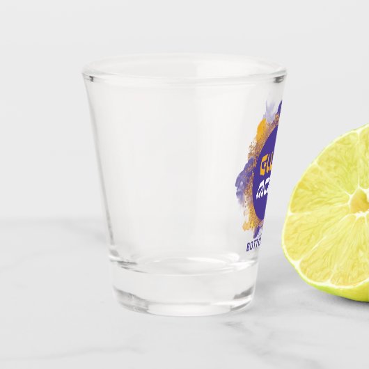 ハッピープリムパおもしろいープルスプラッシュショットガラス ショットグラス (左)