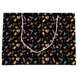 ハッピープリムフェスティバルキッズパーティーギフトパターン ラージペーパーバッグ