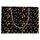 ハッピープリムフェスティバルキッズパーティーギフトパターン ラージペーパーバッグ (裏面)