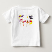 ハッピープリムフェスティバルキッズパーティーホリデーギフト ベビーTシャツ (裏面)