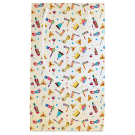 ハッピープリムフェスティバルギフトパターンヴィンテージホリデー スモールペーパーバッグ