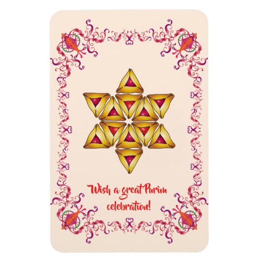 ハッピープリムフェスティバルハマンタシェンクッキーヴィンテージ マグネット (縦)