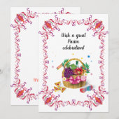 ハッピープリムフェスティバルハマンタッシェン&グラガッヘブライ シーズンカード (正面/裏面)