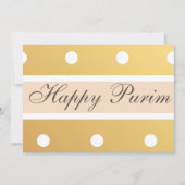 ハッピープリムフラットグリーティングカード金ゴールド水玉模様 シーズンカード (正面)