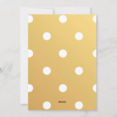 ハッピープリムフラットグリーティングカード金ゴールド水玉模様 シーズンカード (裏面)