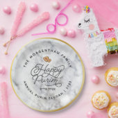 ハッピープリムマーブル&金ゴールドスクラシッククリプトRound Sti ペーパープレート (パーティー)