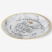 ハッピープリムマーブル&金ゴールドスクラシッククリプトRound Sti ペーパープレート (アングル)