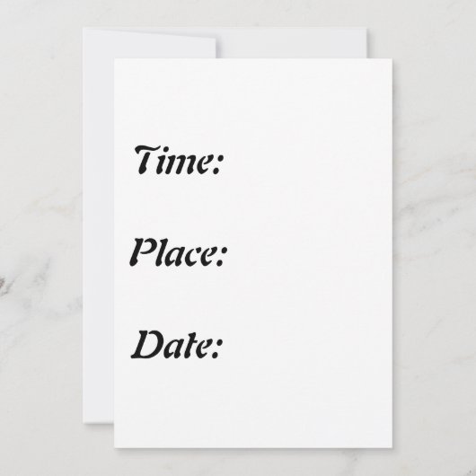 ハッピープリム 招待状 (裏面)