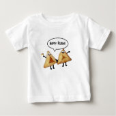 ハッピープリンかわいい笑顔のハメンタッシェンアニメ ベビーTシャツ (正面)
