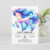 ハッピープリンタブルホース誕生日 招待状 (スタンド正面)